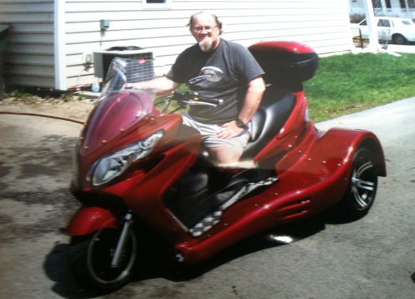 me n my trike. Now you see why I need a trike